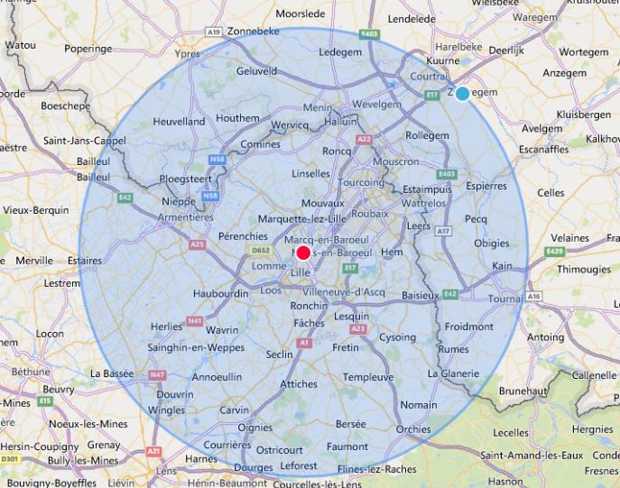 Rayon de déplacement